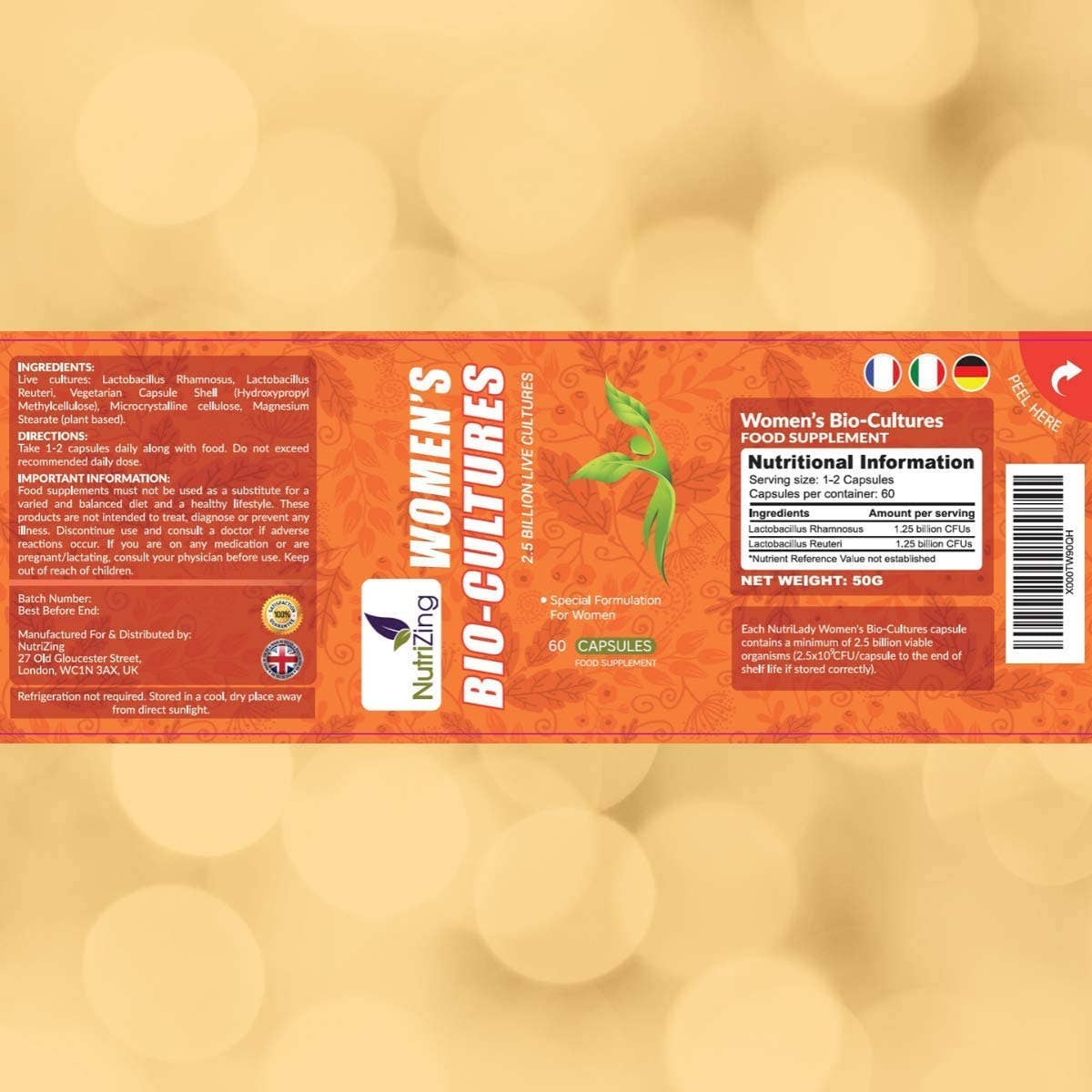 NutriZing - Vendita all'ingrosso Vitamine/integratori orali - Probiotici femminili con Lactobacillus6