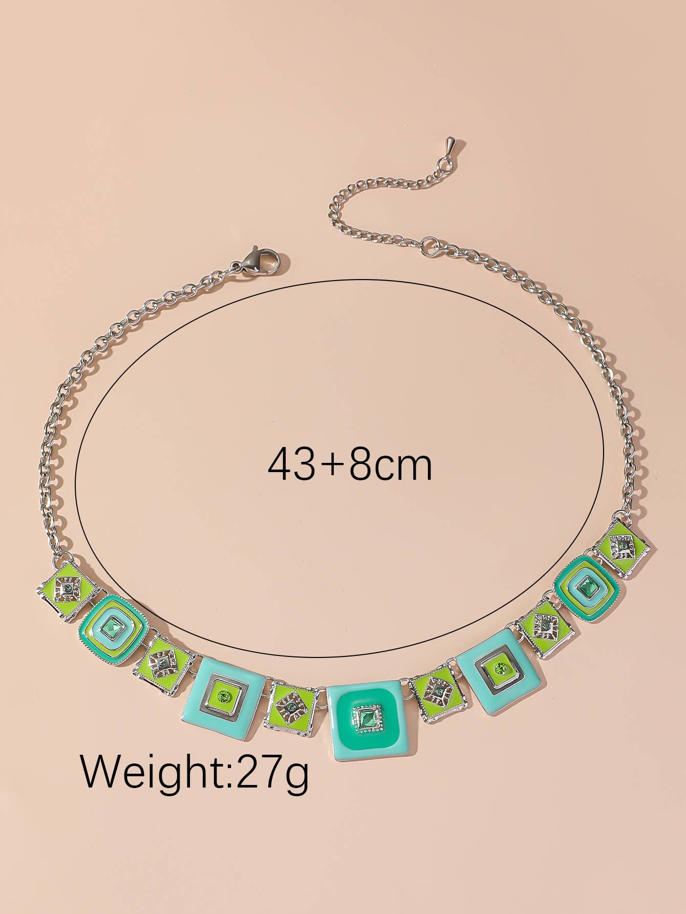 Blossom bijoux – Großhandel Gliederhalskette – 24PECC002 Halskette aus Edelstahl6