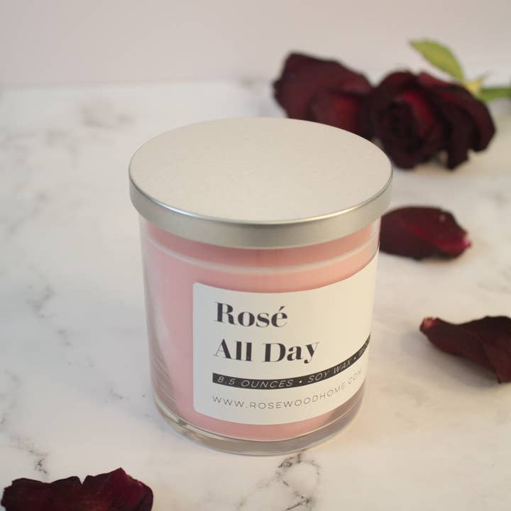Rosewood Home - Wholesale Jar/Filled Candle - Rosé All Day Candle - 8oz2