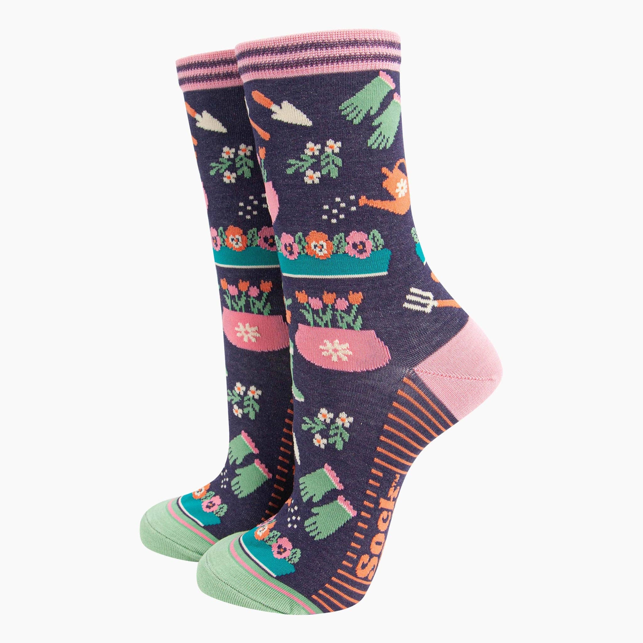Sock Talk – wholesale Socks – Women's – Women's Bamboo Socks - Navy, Gardening0