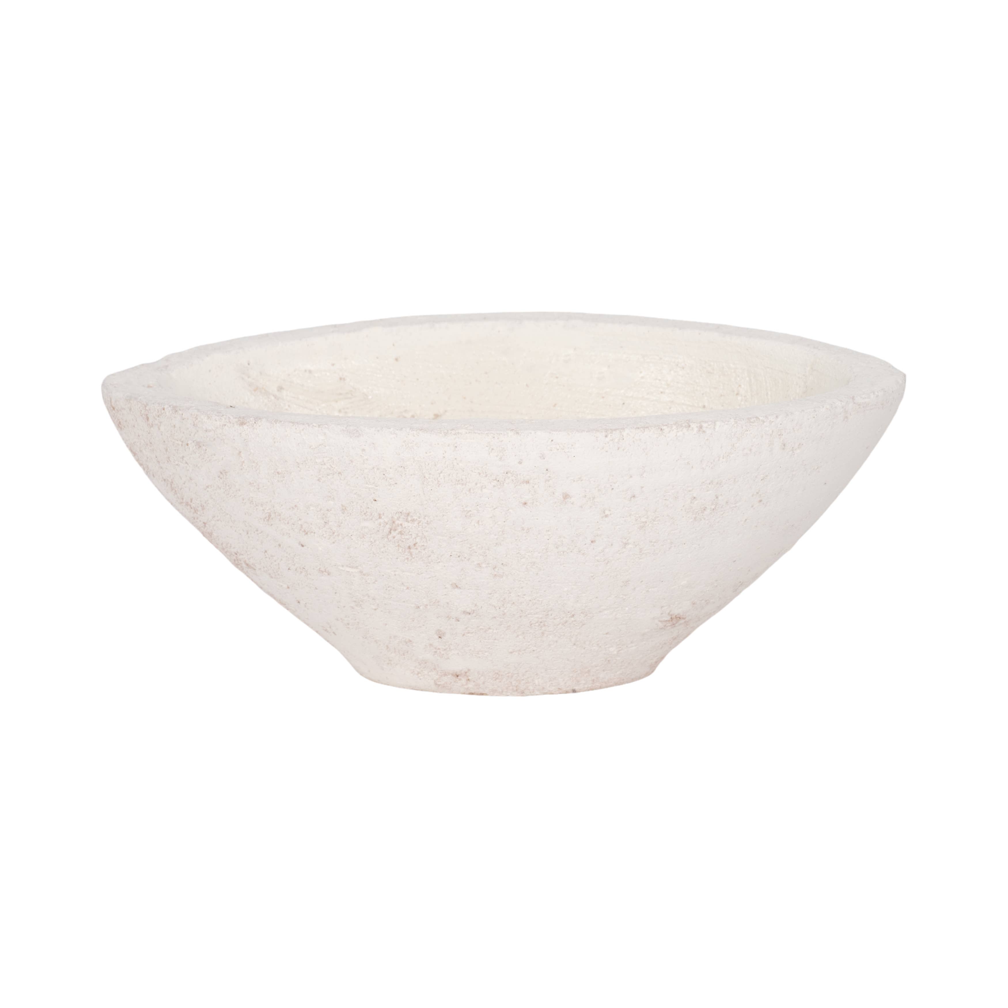 Sagebrook Home - Wholesale Decorative Plate/Dish/Bowl - Bowl - White Artisanal Terracotta, 10 in.5