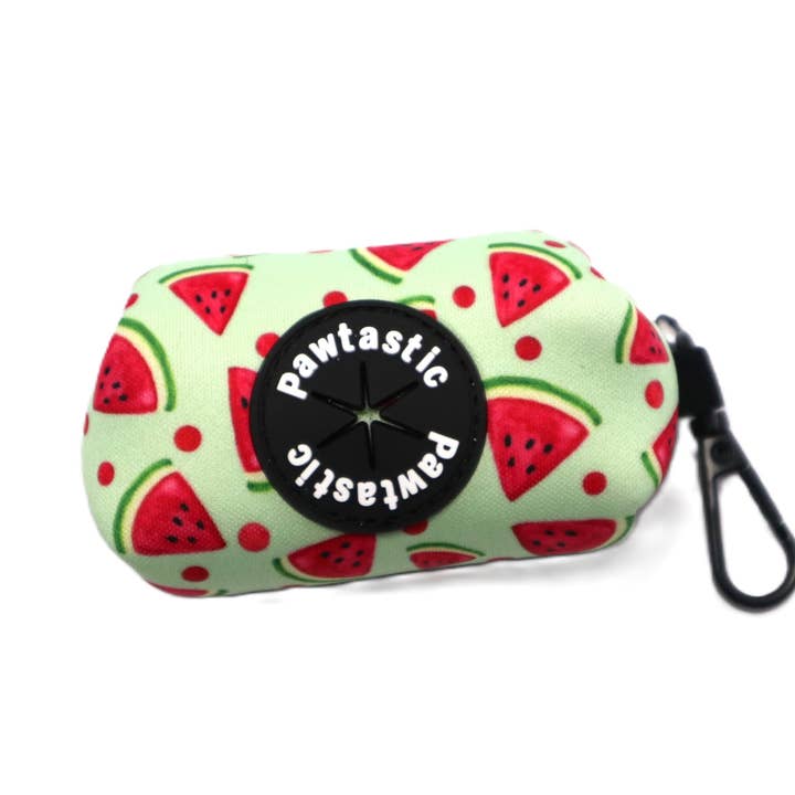 Support pour sac à crottes Watermelon pour la vente par Pawtastic Bandanas