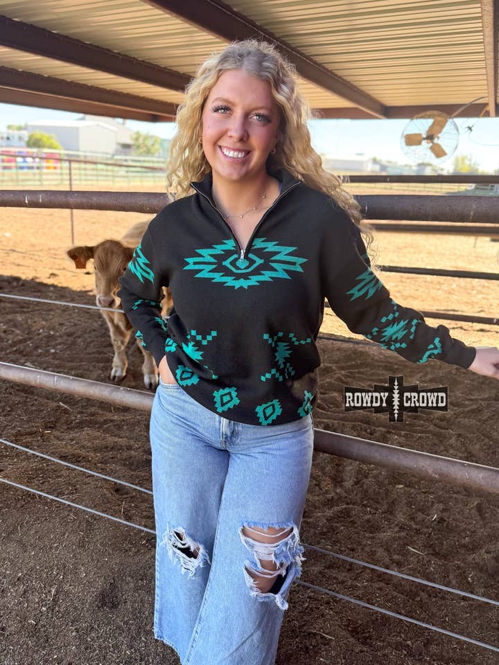 PULL Calhoun NOIR pour la vente par Rowdy Crowd Clothing