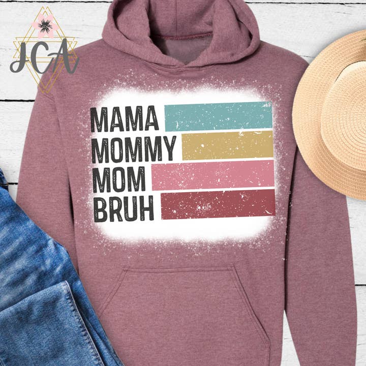 Jocelyn's Comfy Apparel - Wholesale Screen Printed T-Shirt - Women's - Mama Mommy Mom Bruh Shirt, Bleached Mama Shirt7