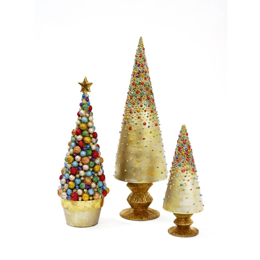 Dekorasyon Gifts  Decor - Vendita all'ingrosso Decorazione natalizia - Albero a cono Bedazzled (prisma)1