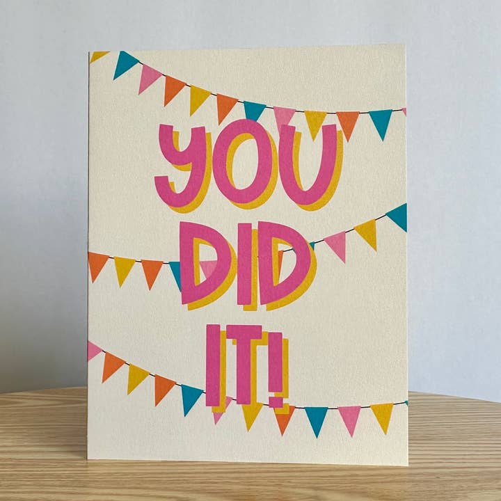 You Did It! Congratulations Greetings Card for wholesale by Maarte by Jan