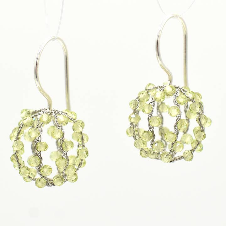 Ball Earrings Peridot for wholesale by Spitzenstücke