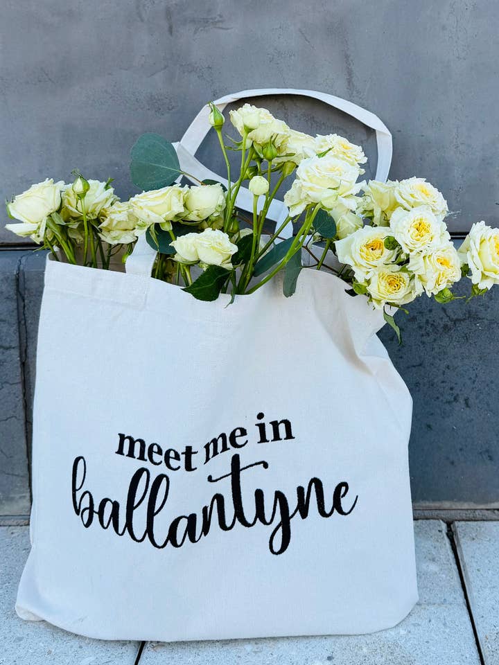 Meet Me In — Custom Embroidered Tote for wholesale by Dom Alexander Designs