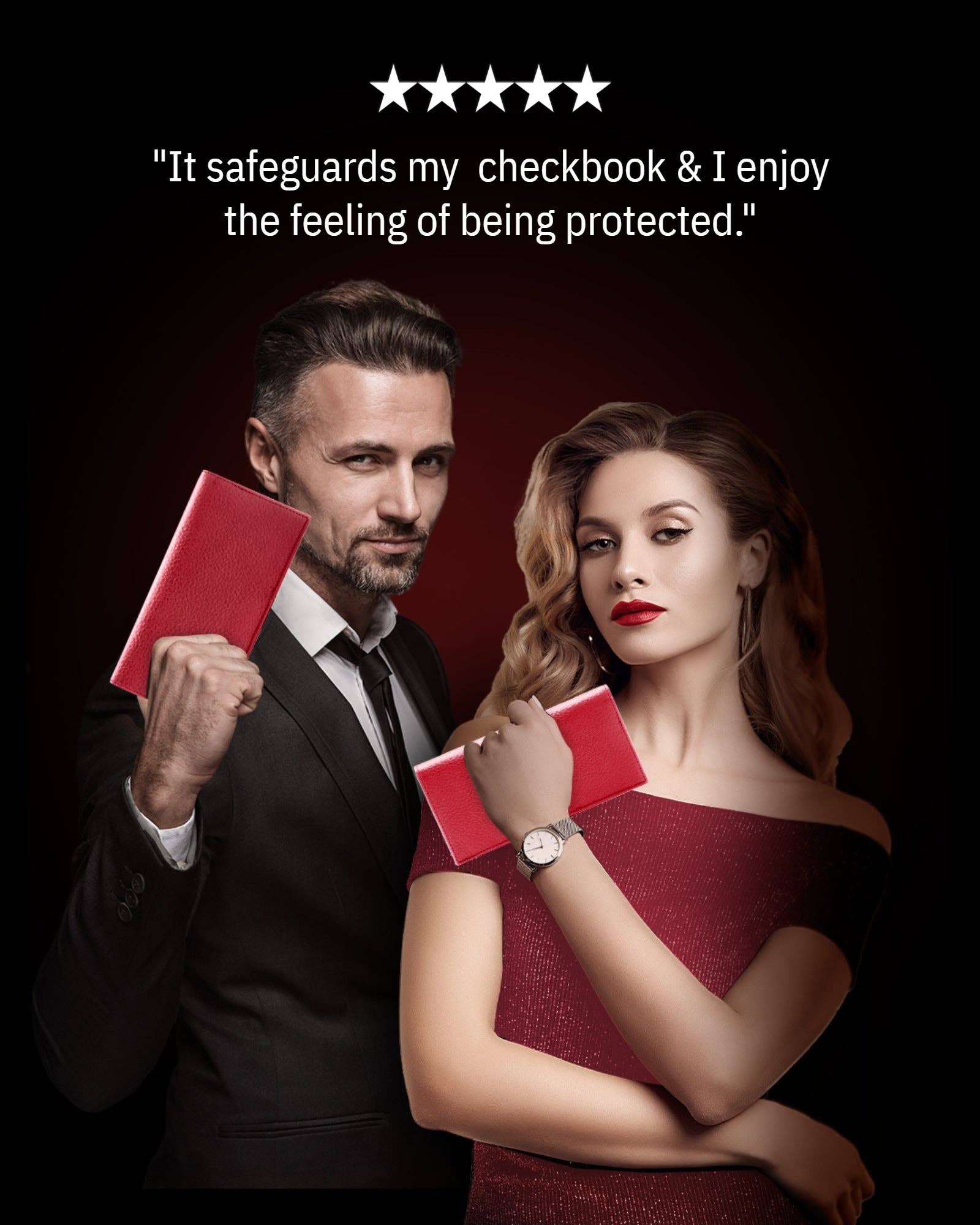 Access Denied Accessories - Wholesale Wallet - Unisex - Genuine Leather Checkbook Cover For Women &Men RFID Blocking6