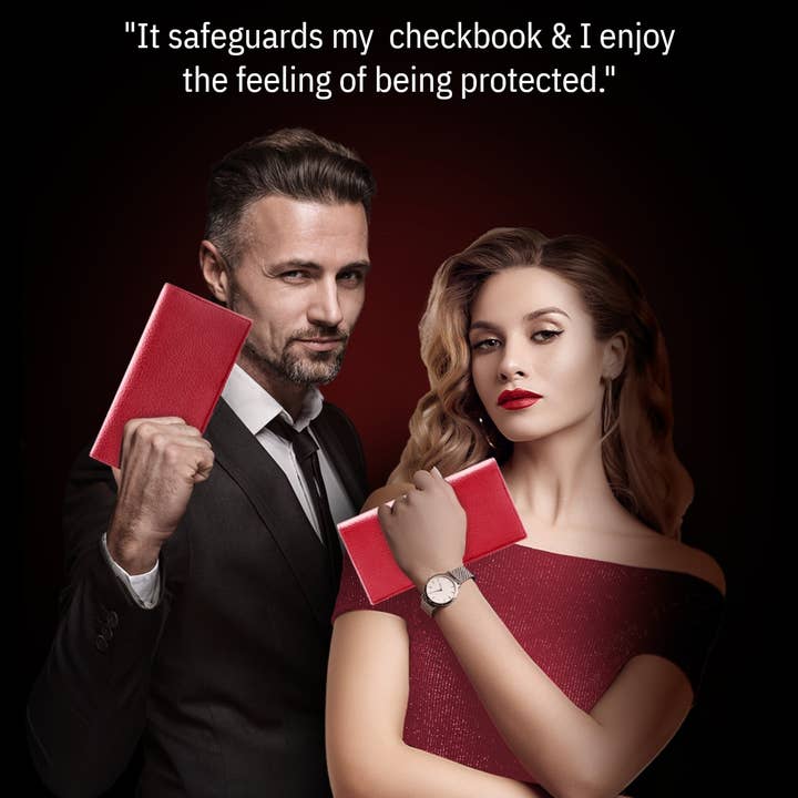 Access Denied Accessories - Wholesale Wallet - Unisex - Genuine Leather Checkbook Cover For Women &Men RFID Blocking6