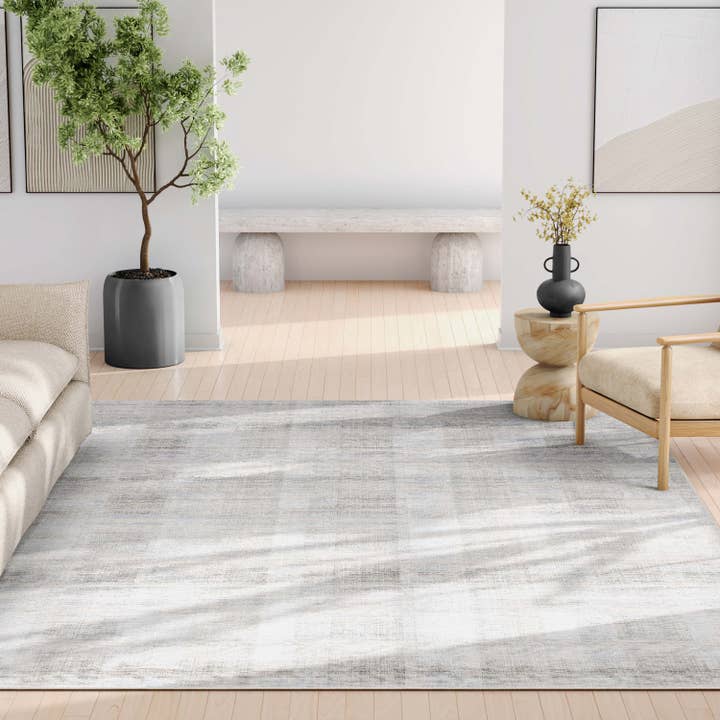 Well Woven - Wholesale Area Rug - Parquet Abstract Plaid Beige Flatweave Rug3