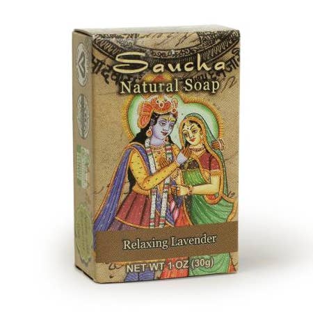 100% Natural Soap Bar - Travel size Relaxing Lavender 1 oz for wholesale by Prabhuji's Gifts
