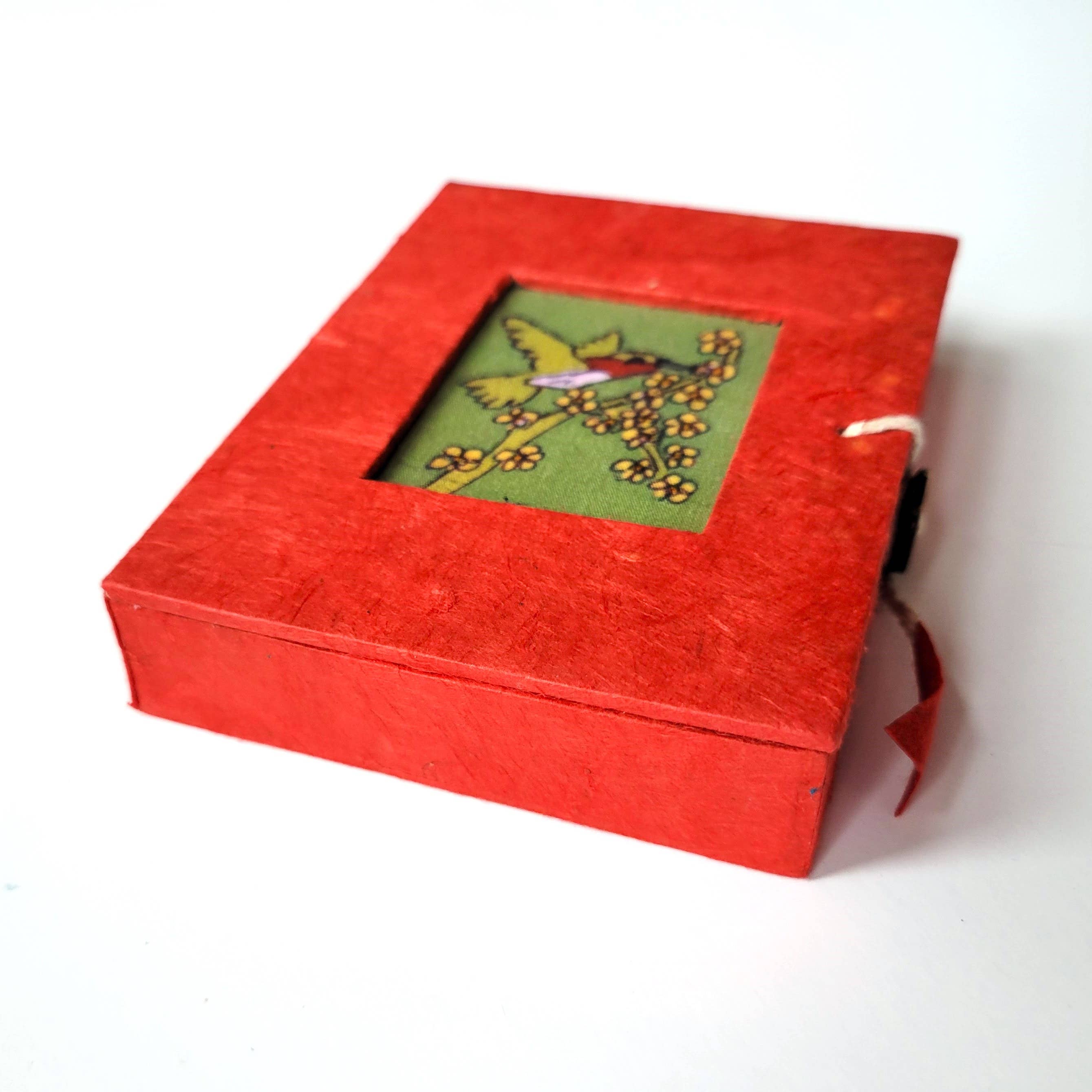 Eclectic Woodchuck - Wholesale Decorative Box - Hummingbird Batik Mini Paper Mache Box2