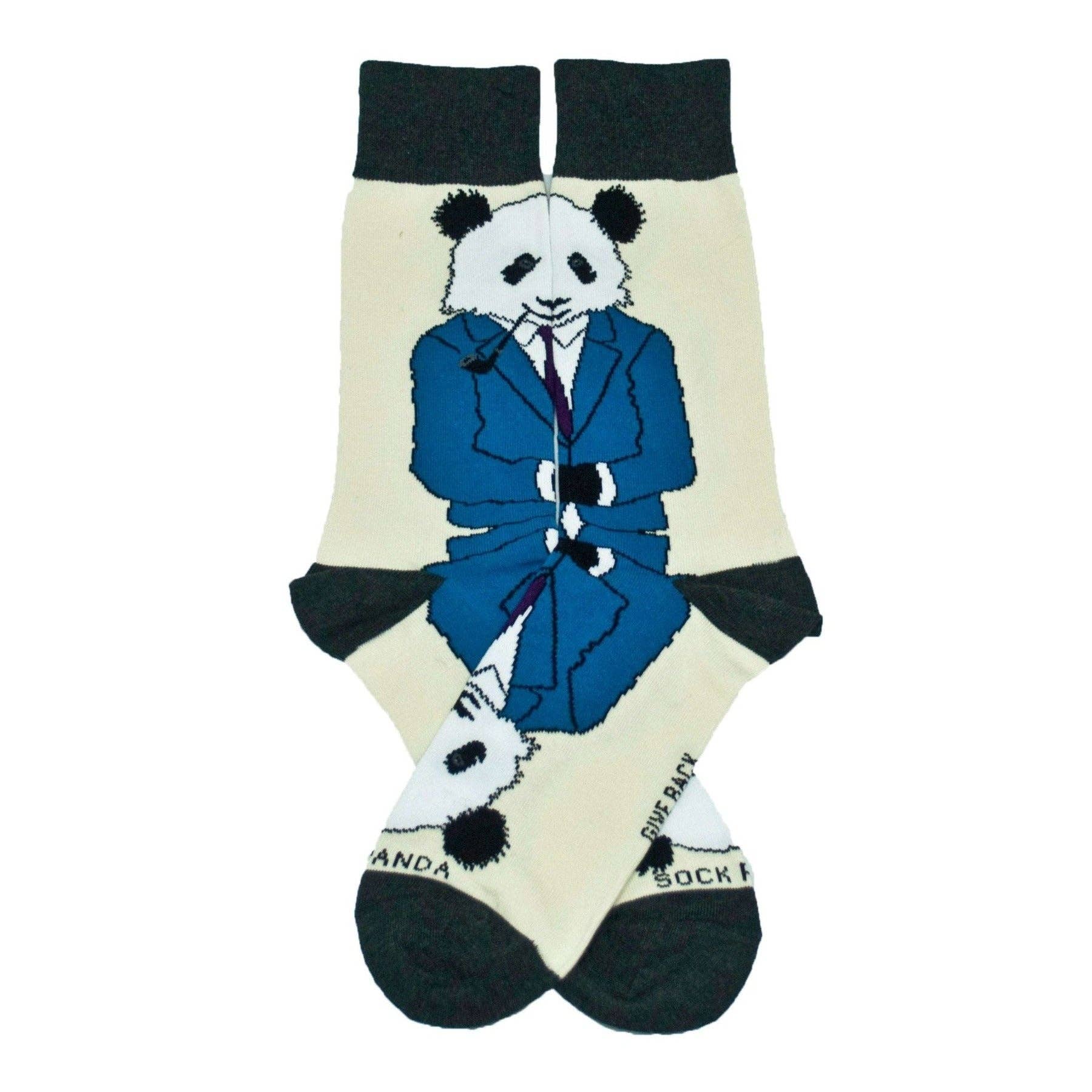 Sock Panda – Großhandel Socken - Unisex – Würdiger nachdenklicher Panda, der Anzugsocken trägt (Erwachsene Groß - Herrenschuhgrößen 42-46)0