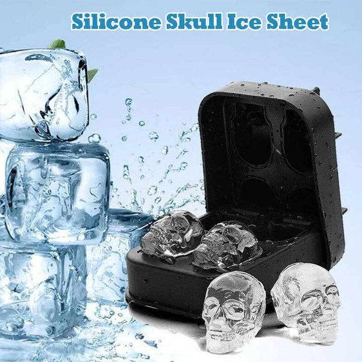 Black Halloween Silicone Skull Ice Tray Bar Creative DIY Mold for wholesale on Faire1