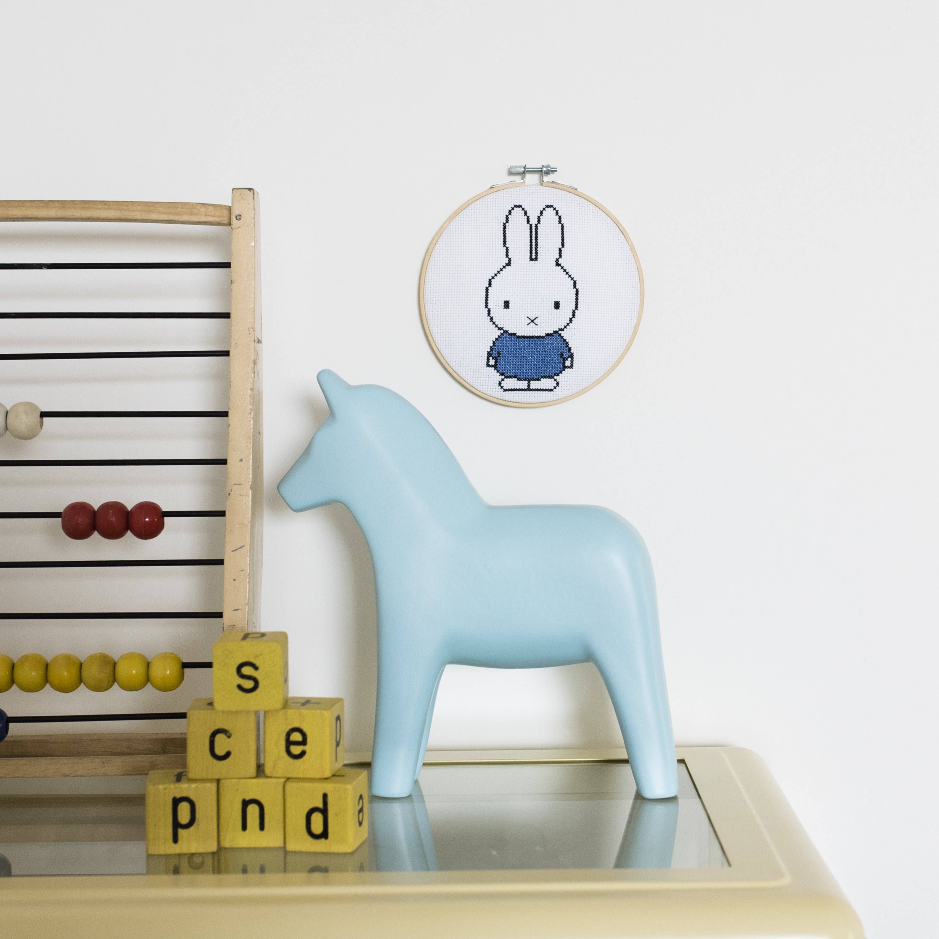 Cotton Clara Craft Kits & Supplies - Wholesale DIY Craft Kit - Miffy Blue Cross Stitch Kit5