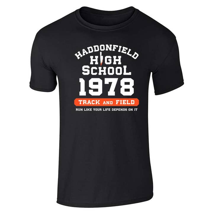 Camiseta unisex de Haddonfield High School 1978 Track Horror Movie para venta al por mayor de Pop Threads