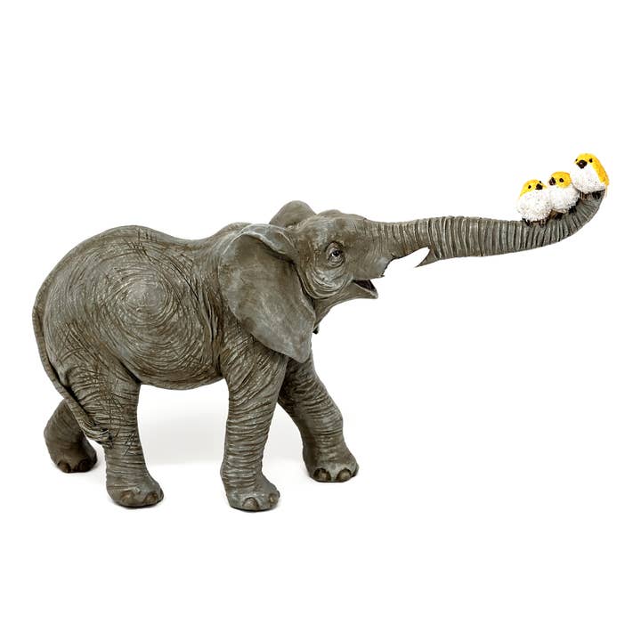 Elephant With Birds for wholesale by Top Land Trading