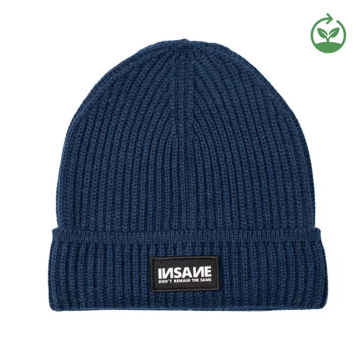 BEANIE AZUL NAVY LABEL PATCH INSANE para venta al por mayor de INSANE