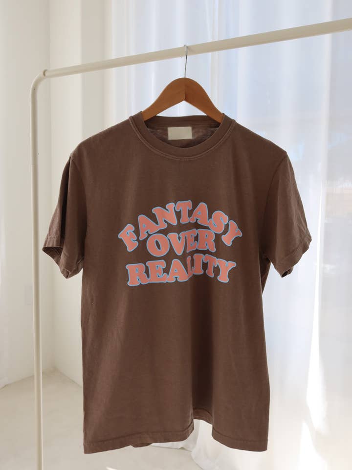 Fantasy Over Reality Bookish T-shirt for wholesale by Rebel and Fleur