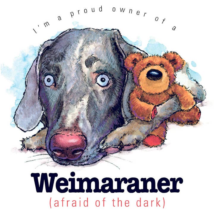Artopia - Wholesale Screen Printed T-Shirt - Unisex - Weimaraner T-Shirt, Furry Friends Dogs2