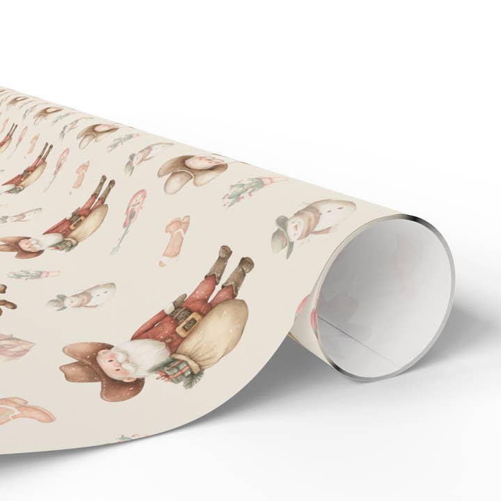 Lokipawz - Wholesale Flat Wrap - Western Santa Holiday Wrapping Paper