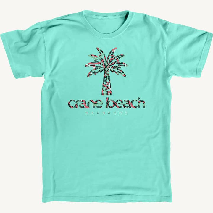 Crane Beach Palm Premium Tee for wholesale by Salt Water Colours