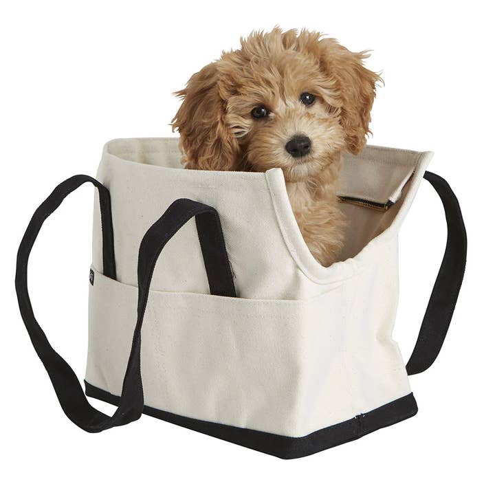 LoveThyBeast - Wholesale Pet carrier – Dog - Canvas Pet Tote Natural & Black4