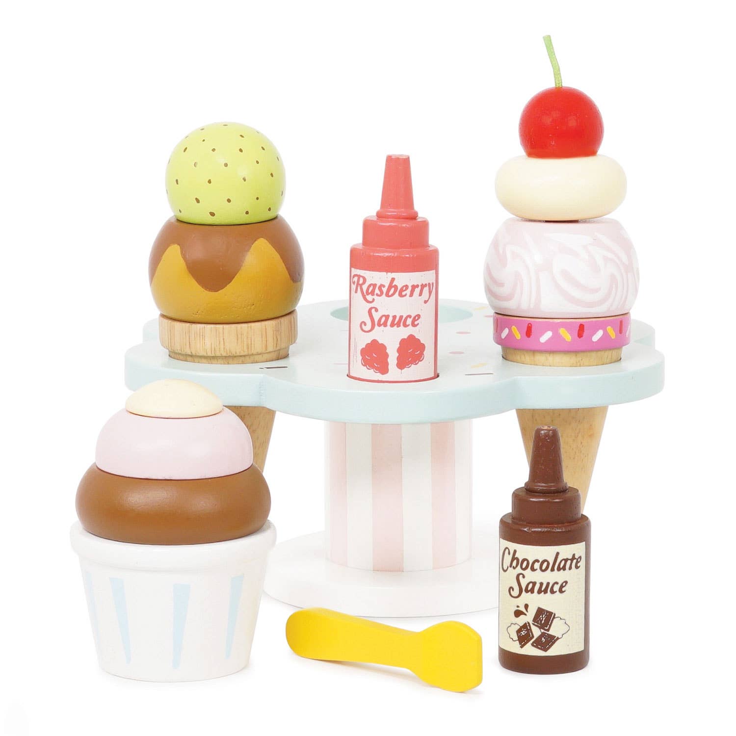 Le Toy Van - Wholesale Toy Set - Kids - Carlos ice cream stand TV310/Wooden ice cream stand & toppings10