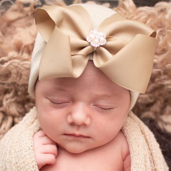 www.ilybean.com - Wholesale Newborn/knit hat – Baby - Dulce de leche newborn girl hospital hat girls beanie