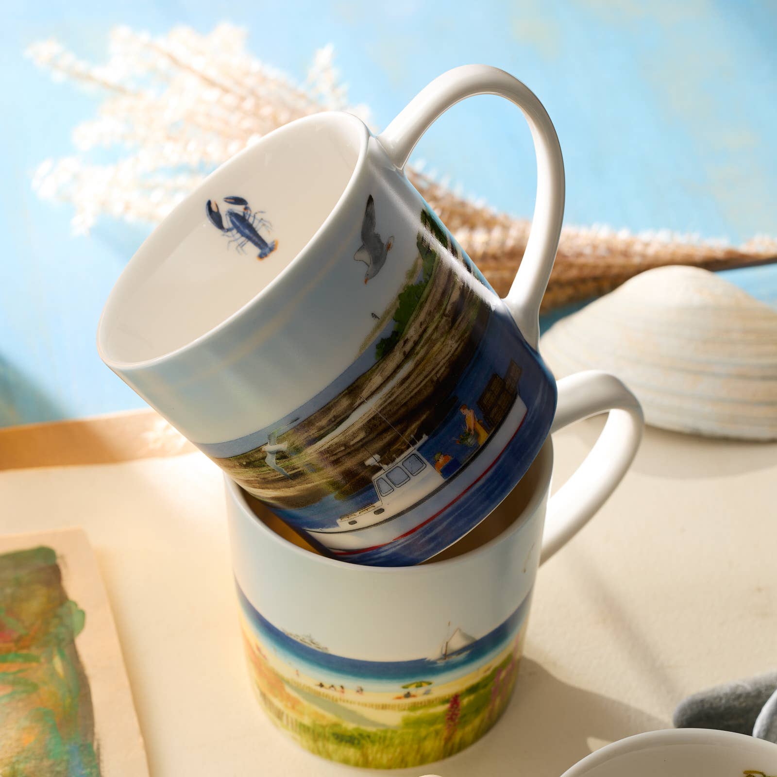 Caskata - Wholesale Coffee Mug - Caskata X Felix Doolittle By the Sea Mugs, Set of 46