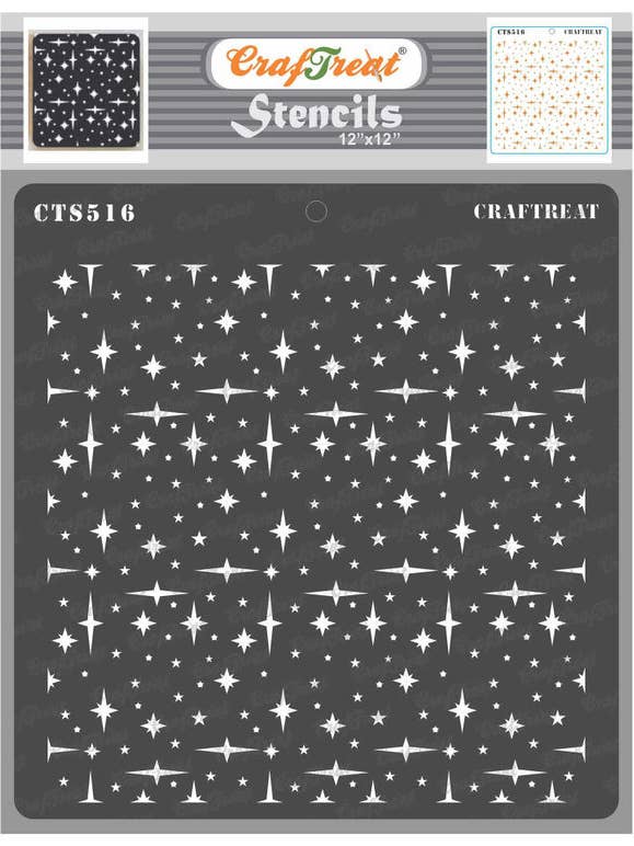 CrafTreat Stars all over Stencil 12 Inches for wholesale by CrafTreat