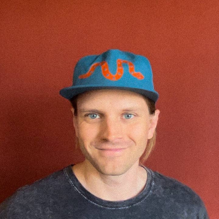 Desert Turquoise 'Diamondback' Roadie cap snapback for wholesale on Faire