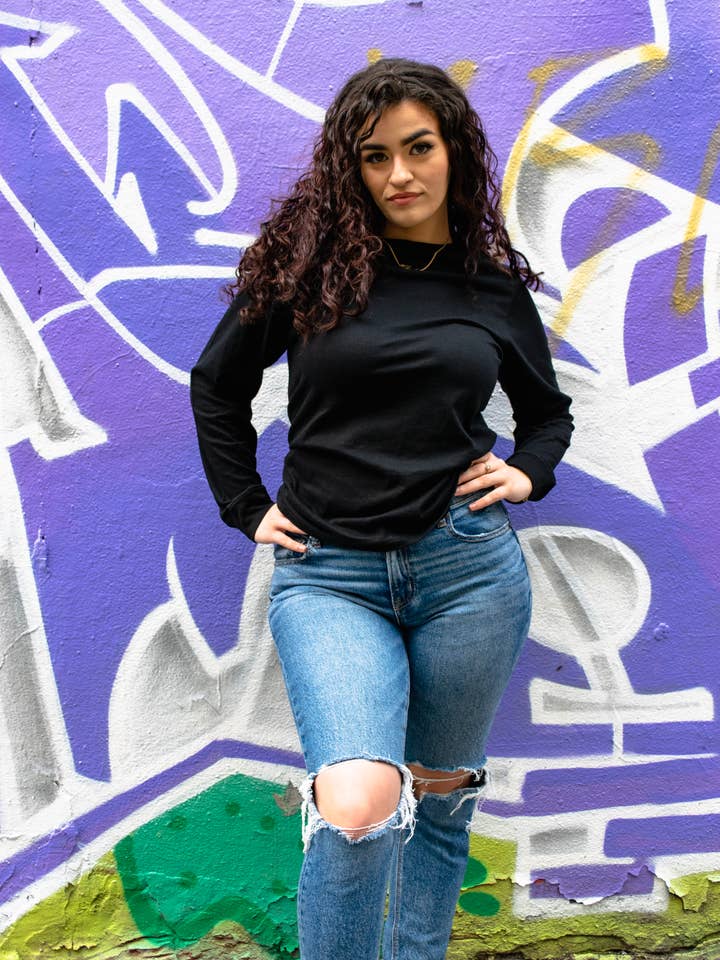 T-shirt met volledige mouwen - Basics voor wholesale door Wear Static