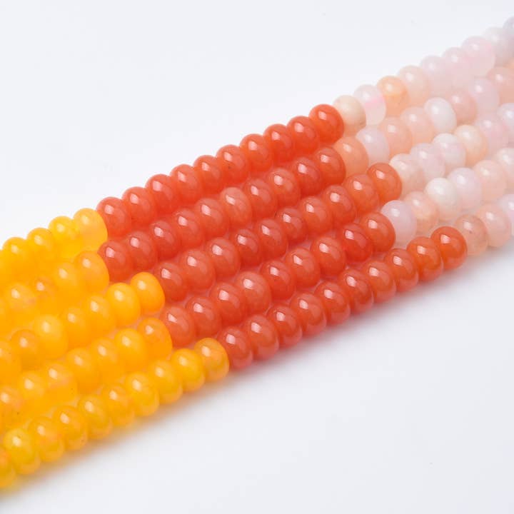 Beads Creation - Wholesale Beads - Rainbow Multi Gemstone Rondelle Beads 5x8mm GRN5121