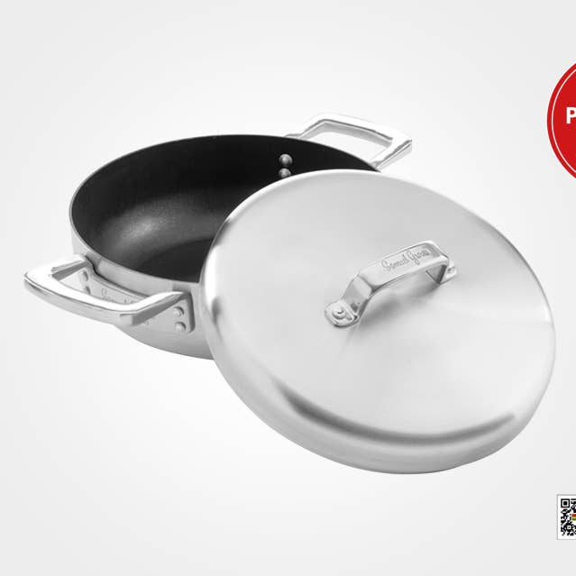 samuel groves - Venta al por mayor Sartenes - Sartén para chef Urban de acero inoxidable, antiadherente, triple, con tapa, 30 cm