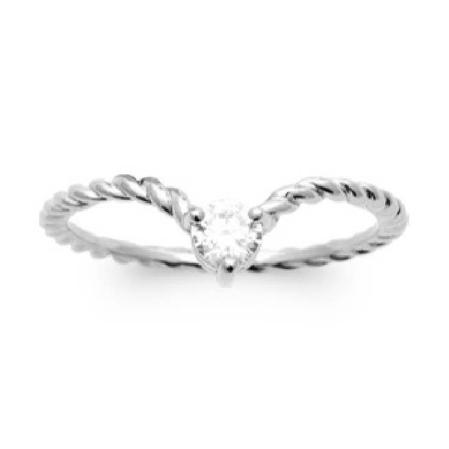 Tilly 1.925 Sterling Sølv forgyldt Rhodium Ring Cubic Zirconia for engroshandel hos Jewelry Private Label