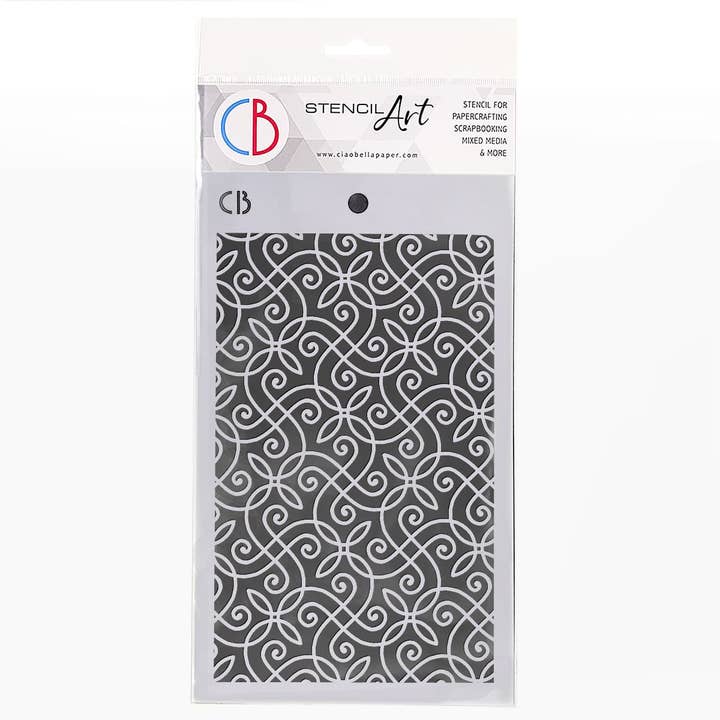 Ecstasy Crafts Distributing - Wholesale Stencil/Craft Die - Ciao Bella Texture Stencil 5x8 Harmony