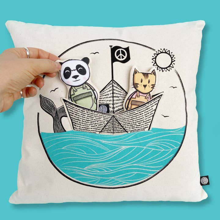 Micastricas - Wholesale Pillow/Cushion - Kids & Baby - Interactive Cushion - Paper boat1