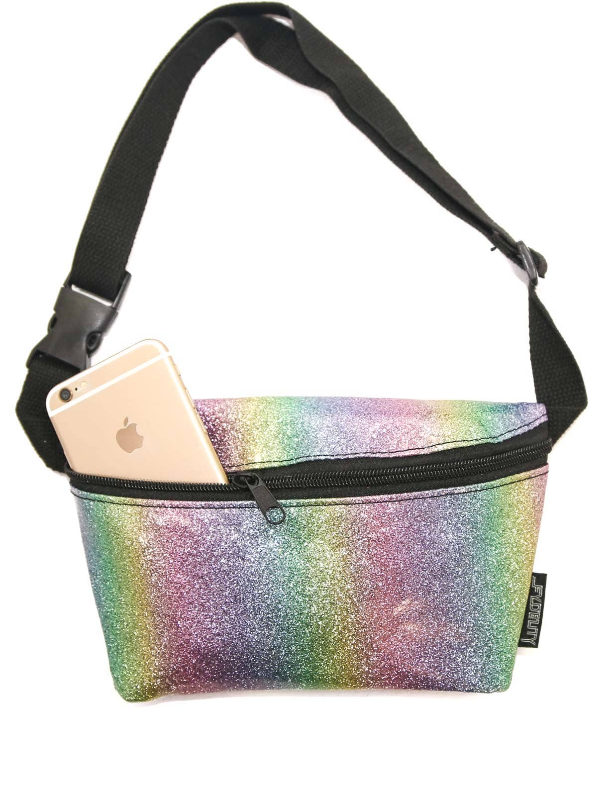 Fydelity - Wholesale Belt Bag - Women's - 83132: Fanny Pack | Slim | Dazzler Rainbow Glitter4