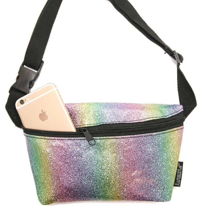 Fydelity - Wholesale Belt Bag - Women's - 83132: Fanny Pack | Slim | Dazzler Rainbow Glitter4
