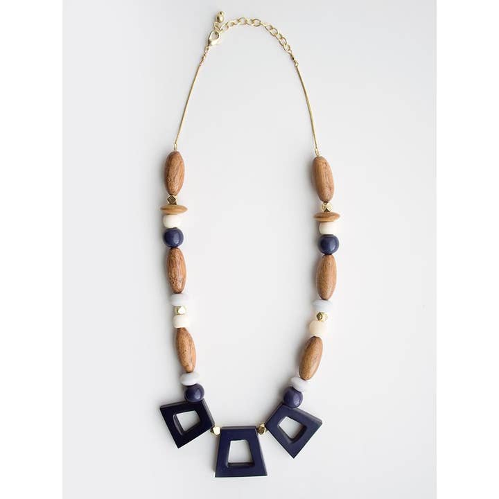 Mata Traders - Wholesale Bib Necklace - Kolkata Necklace Blue1