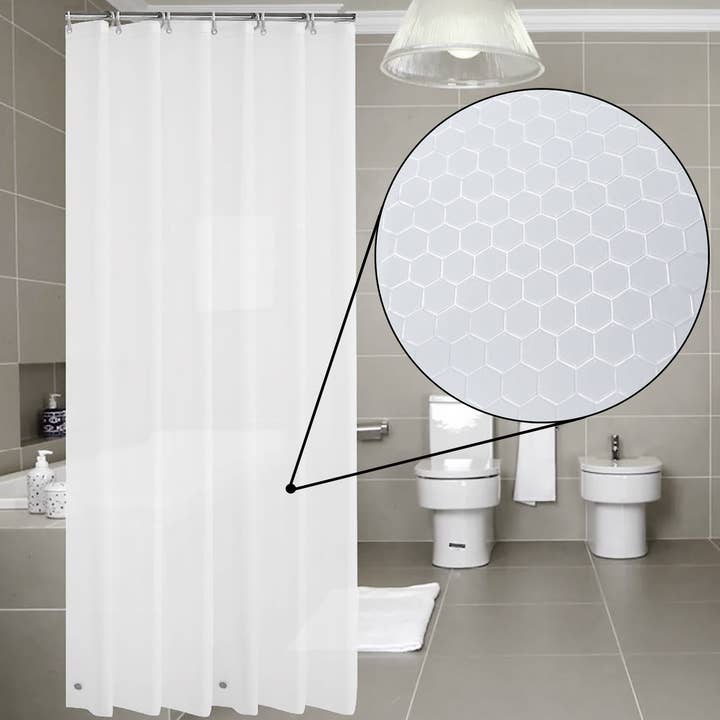 home mart goods - Wholesale Shower Curtain - White Vinyl Shower Curtain Liner Waterproof (70" x 72")