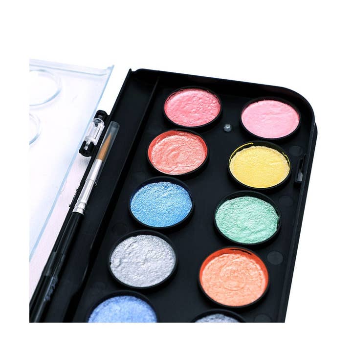 Mont Marte Usa, Inc. - Wholesale Watercolor Paint - Metallic Watercolor Cake Set Signature 17pc3