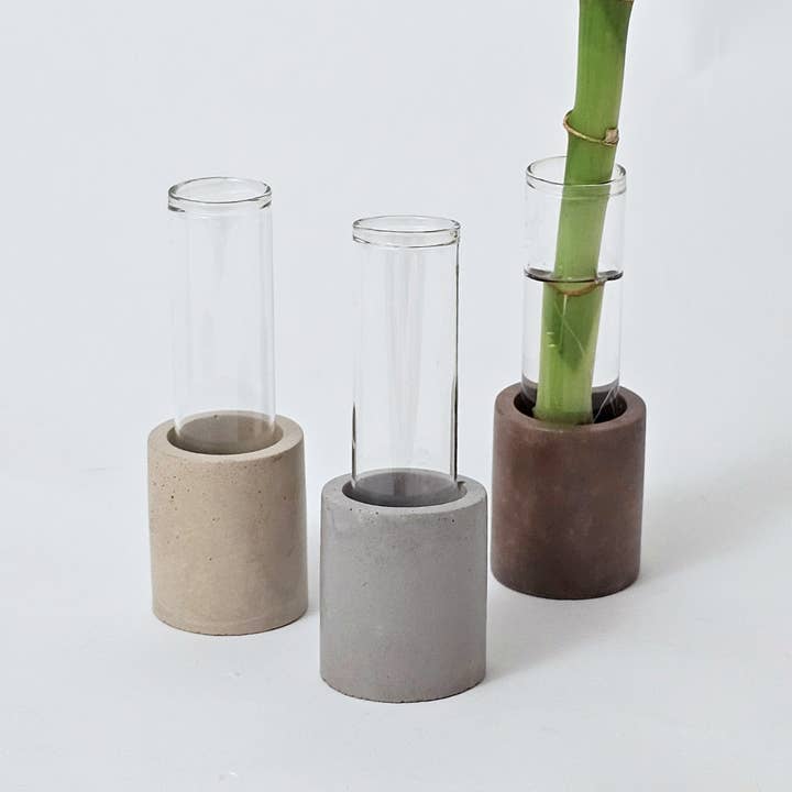 Mindful Cements - Wholesale Plant pot - Single Cylinder Vessel / Propagation Station