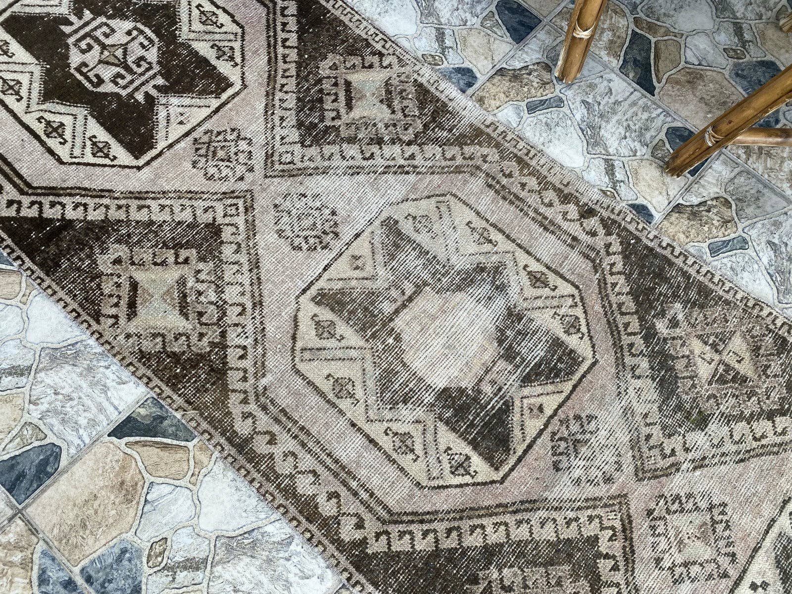 Oushak Rugs – wholesale Hallmatta – Turkisk stamullmatta löpare vintage handgjord 2,6x8,5 fot5