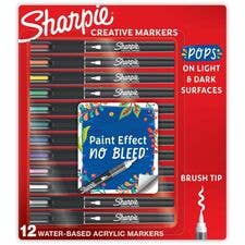 Everyday Supply Co - Wholesale Marker - Sharpie Acrylic Brush Tip Markers, 12-Pack0