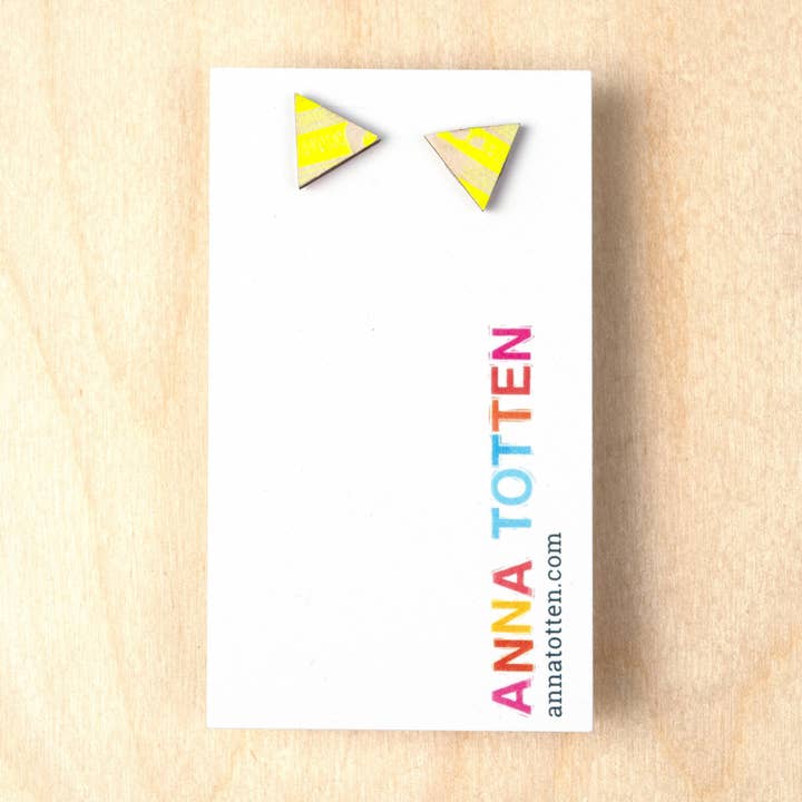 Triangle Micro Stud Earrings for wholesale by Anna Totten