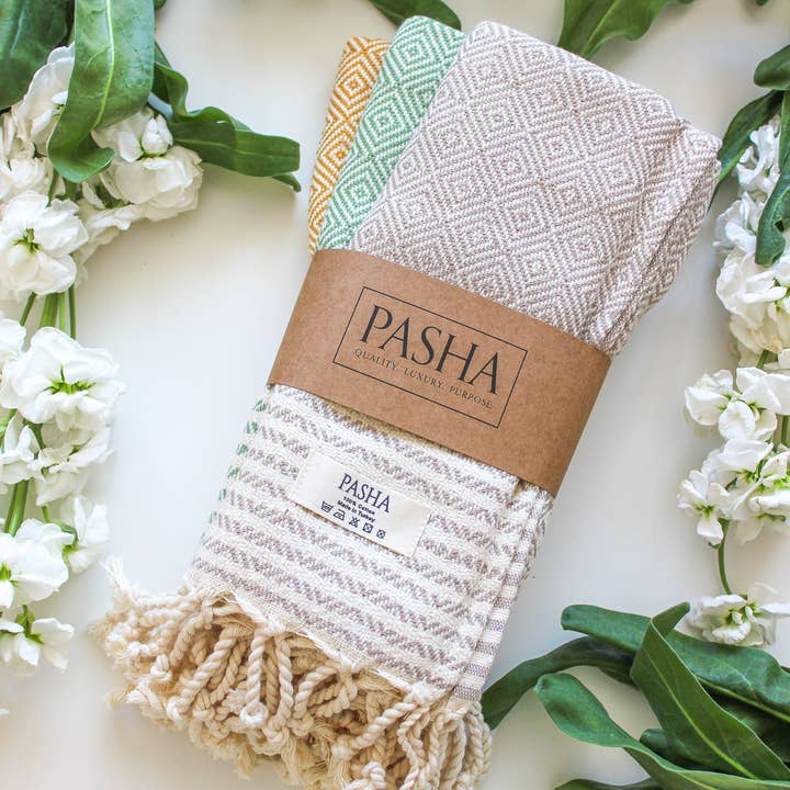 PASHA Turkish Towels - Wholesale Hand Towel - Sonoma Bohemian Set of 3 Hand Towels