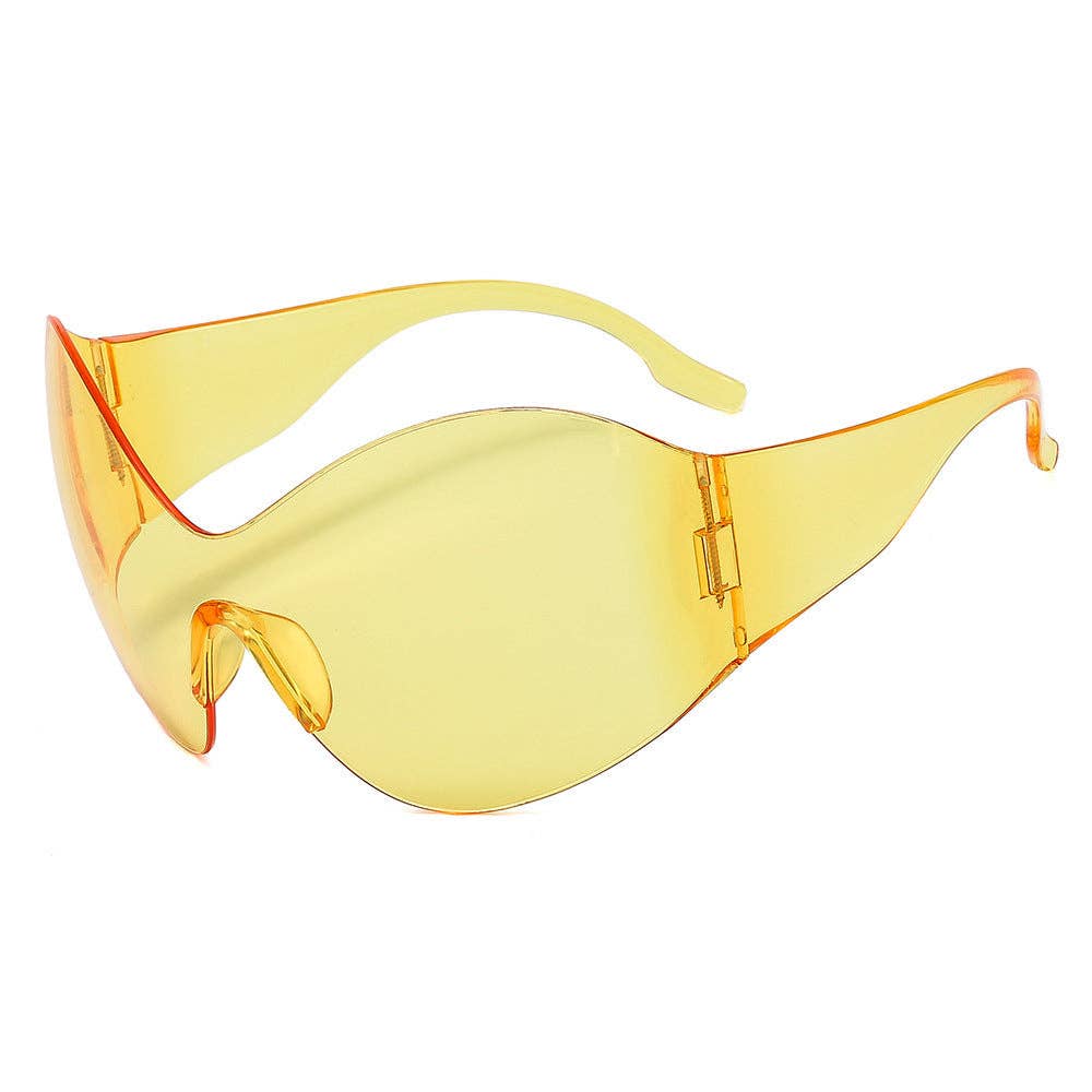 WoodWristCo - Wholesale Sunglasses - Women's - Y2K Future Technology Sense Frame Siamese PC Sunglasses5